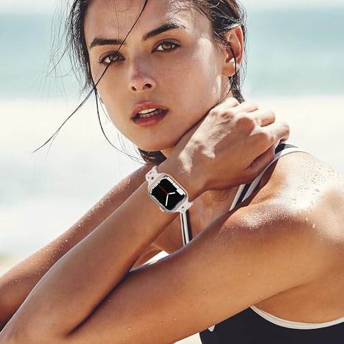 Image of Slim Silicone Bands Compatible with Apple Watch Band 40mm 38mm 41mm 44mm 45mm 46mm 49mm 42mm Women Floral Breathable Braided Lace Thin Sport Strap Replacement Wristbands iWatch SE Series 11 10 9 8 7 6 5 4 3 ultra 2