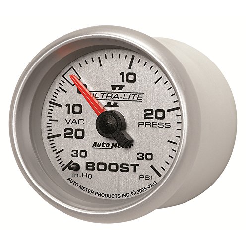 Image of Auto Meter 4903 Ultra-Lite II 2-1 /16 inch 30 in. Hg /30 PSI Mechanical Vacuum /Boost Gauge