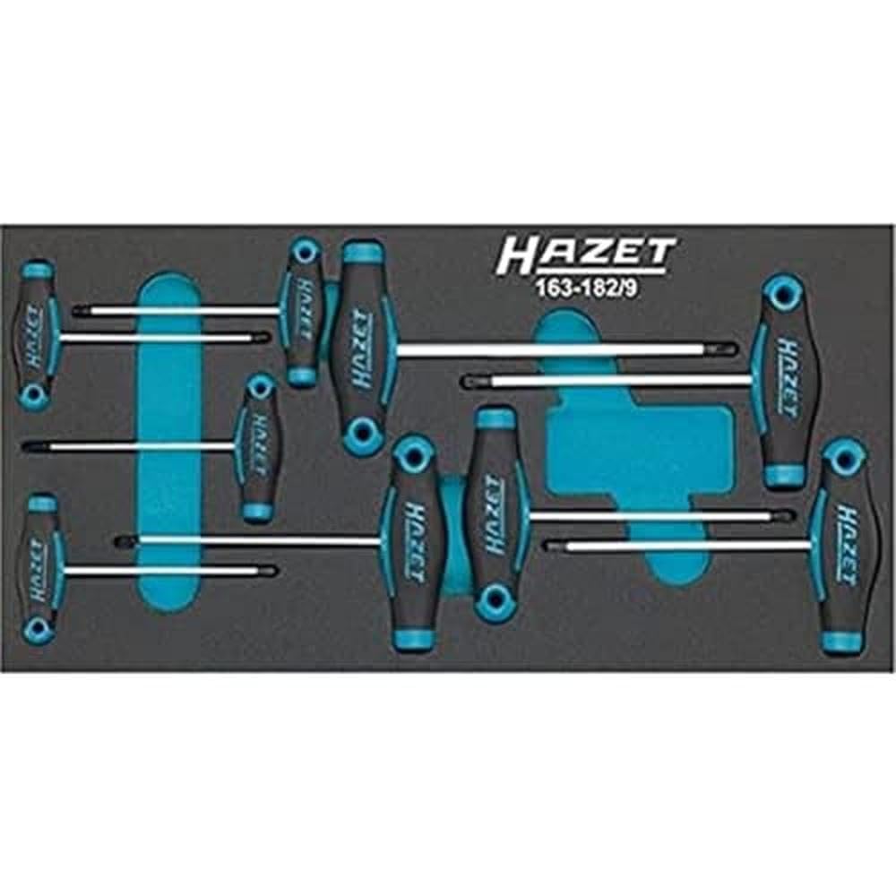 HAZET 163-182/9 Torx Profil T-Handle Zestaw wkrętaków - wielokolorowy