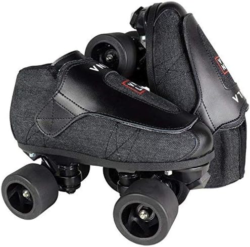 VNLA Junior Stealth Jam Skates for Men and Women - Indoor Unisex Roller Skates (Men 6 / Women 7)