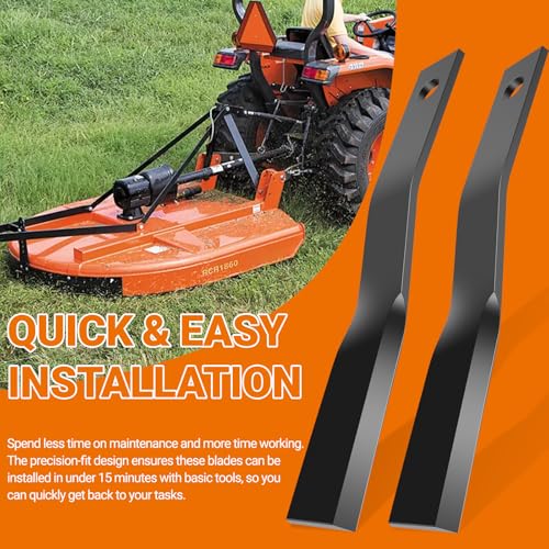 USSKYBOY 820-198C Replacement Rotary Cutter Blades Fit for Land Pride Rotary, Brush Mowers RCF2060, RCR1560, RCR1260, RCR1860, RCR2512CTR Lawn Mower Blades (2 Blade Set) by USSKYBOY - Image 6