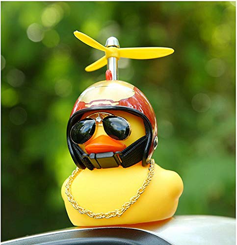 MU XI con casco pato pequeño goma color amarillo, casco de equitación, accesorios para bicicleta, amarillo, Maskenmann