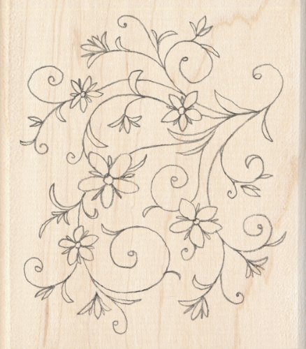 Inkadinkado Floral Flourish Rubber Stamp