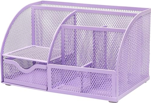 Gonice Mesh Desk Organizer with 6 Compartments and...