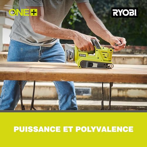 RYOBI - Ponceuse à bande 18V - 250 m/min - bande 76 x 457 mm - Livrée avec 3 bandes abrasives - R18BS-0