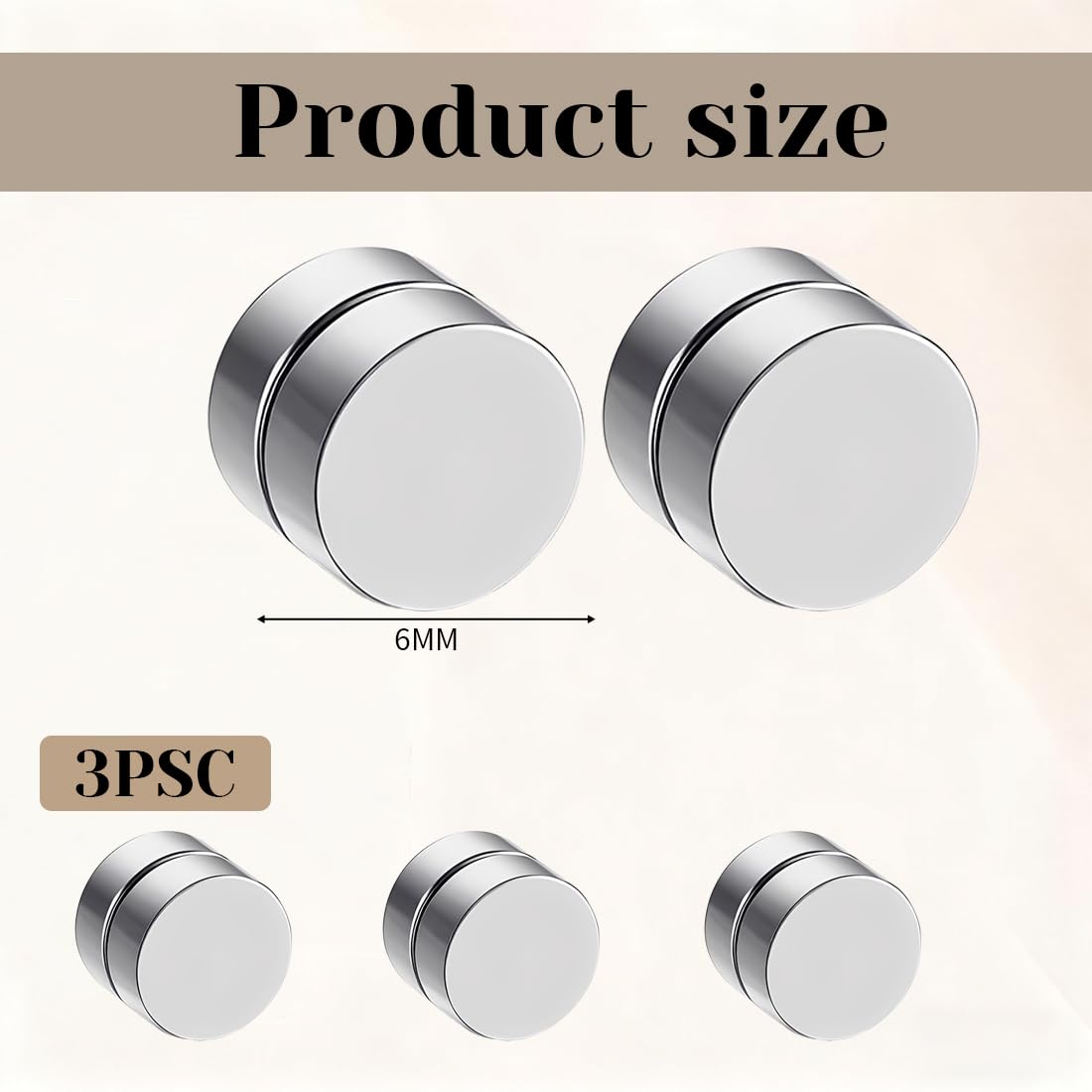 Borchie Magnetiche Zirconi Orecchini Magnetici Con CZ - 4 Paia Borchie Magnetiche Zirconi Orecchini Magnetici Con CZ - 4 Paia
