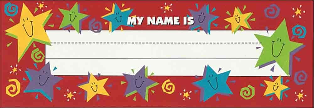 Eureka, Stars and Spirals Tented Name Plates, 6.5-Inch (843710)