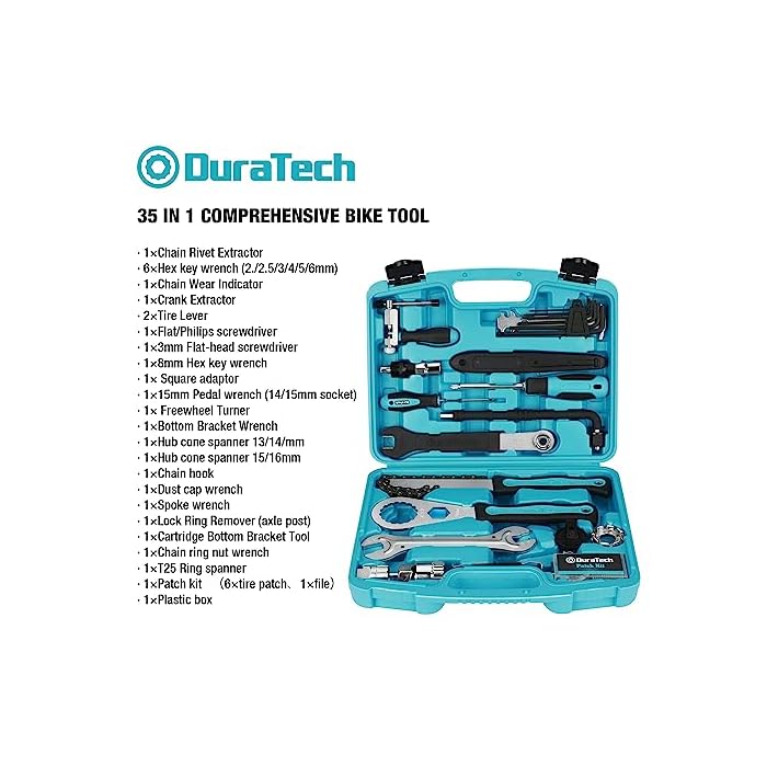 DURATECH 35PC Bike Repair Kit With Carry Case - Image 3
