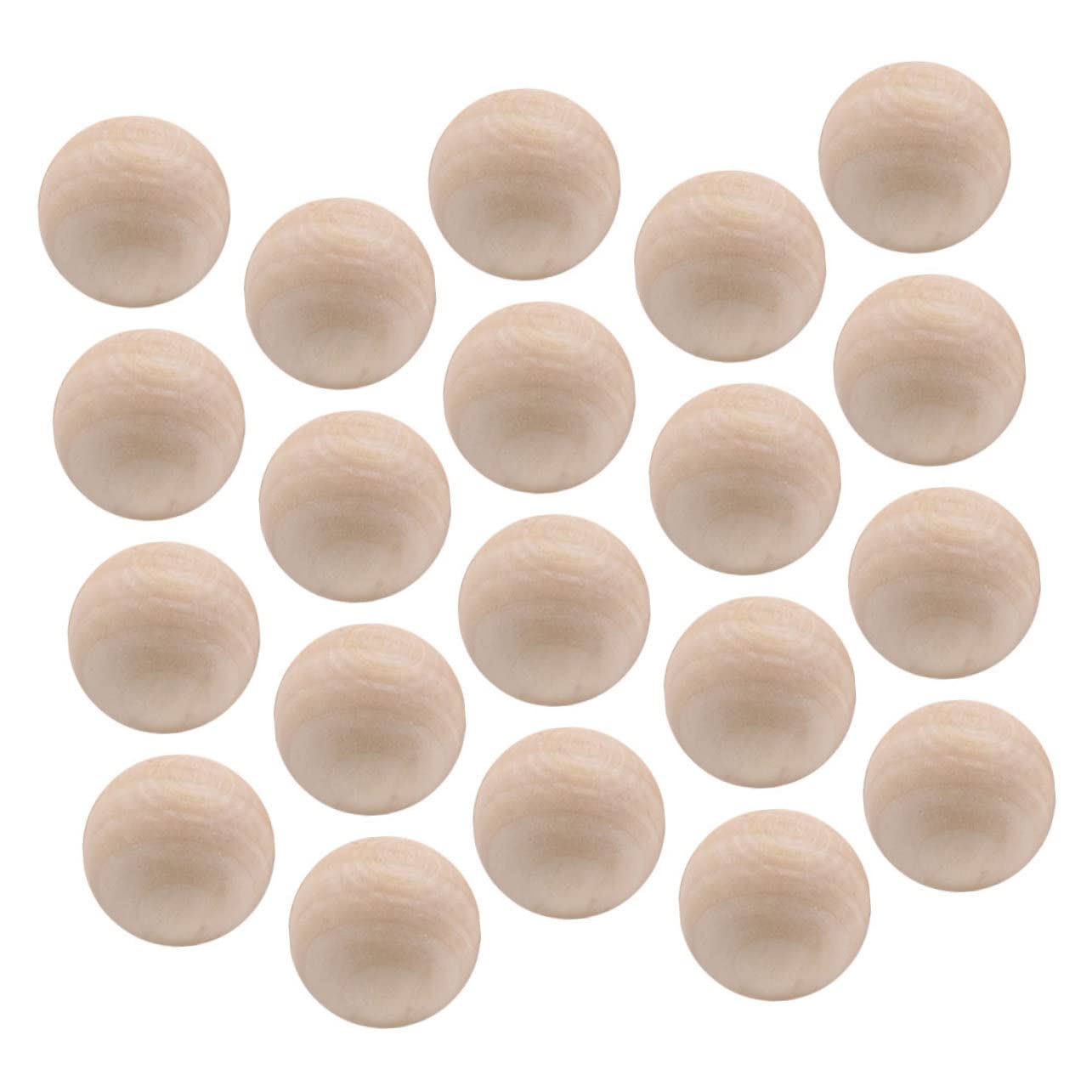 20 Pezzi Sfere di Legno di Loto Lisce per Lavoretti Fai da Te, Perline Rotonde senza Foro per Pittura e Intaglio, Accessori Creativi per Decorazioni Casa