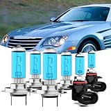 TTDBDAN Headlights Fit For Chrysler Crossfire 2004-2008 Halogen Headlight Bulbs,H7 High Beam+ H7 Low Beam+ 9006 Fog Light Combo,Plug And Play,Pack of 6 (Chrysler Crossfire 2004-2008)