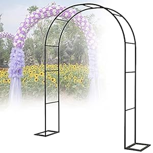 Bloemenboog, Trellis-boog voor klimplanten buiten, metalen pergola-arbor, voor verschillende klimplanten, tuingazon…