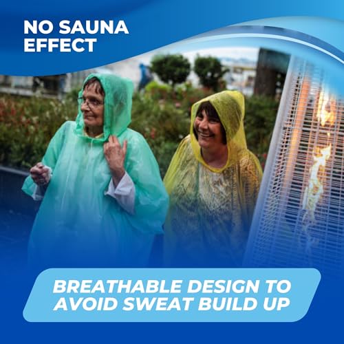 CloudTen Compact and Disposable Rain Ponchos for Men and Women (Multi Color (5 Packs)) - Image 5