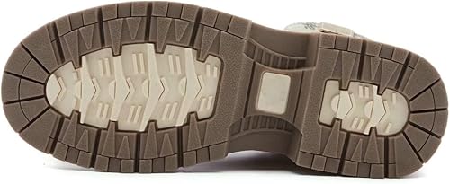 Miniatura 5 de ANJOUFEMME Botas casuales de senderismo de invierno para mujer, botas de nieve para mujer, impermeables, ligeras, con cordones, forradas de piel