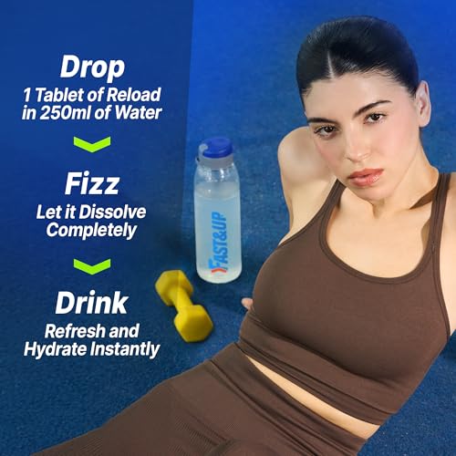 Fast&Up Reload – Energising Electrolyte Drink - Variety Pack - 80 Effervescent Hydration Tablets - Added Vitamin C & B12 - Vegan+F21 - Image 4