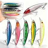 VEYCVLA 6 Stück Wobbler Angelköder Set für Zander,Hech,Wobbler Barsch & Zande Köder Teasers Raubfisch für Süßwasser oder Salzwasser, 13g I 11cm Angelzubehör Köder, Angeln Geschenke für Männer