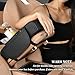 5-in-1 Car Center Console Cover,Multifunctional Arm Rest Cover for Car with Cup Holder,Phone Holder,Pocket,Car Tissue Holder,Leather Height Enhancement Car Armrest Cushion for Most Cars (Black)