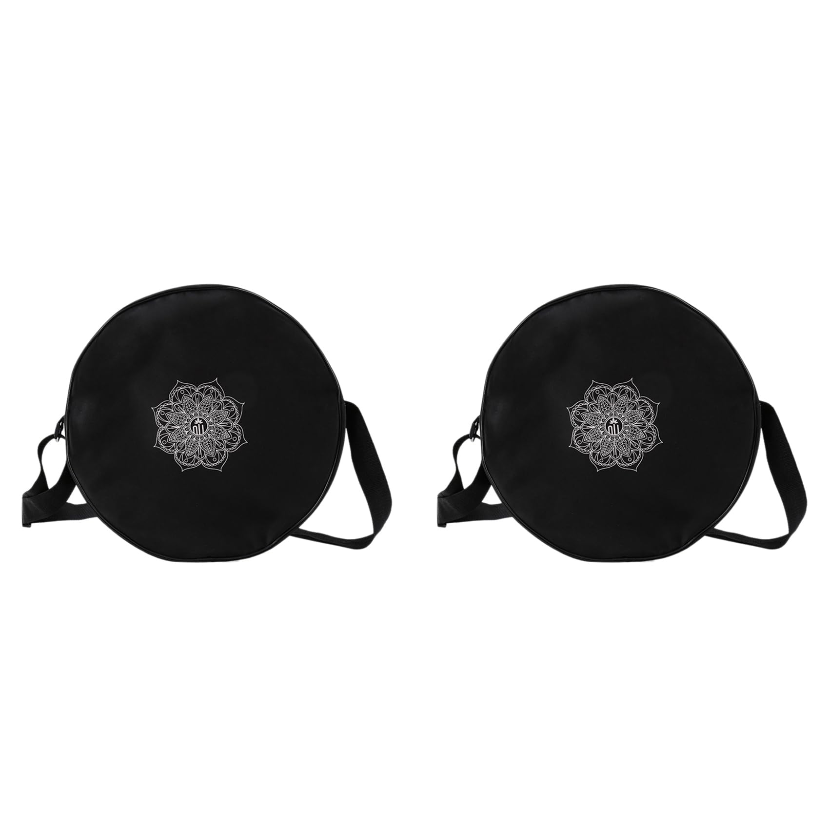 Bolsa de rueda de yoga con diseño de mandala negro y gran capacidad de 36x14cm 6