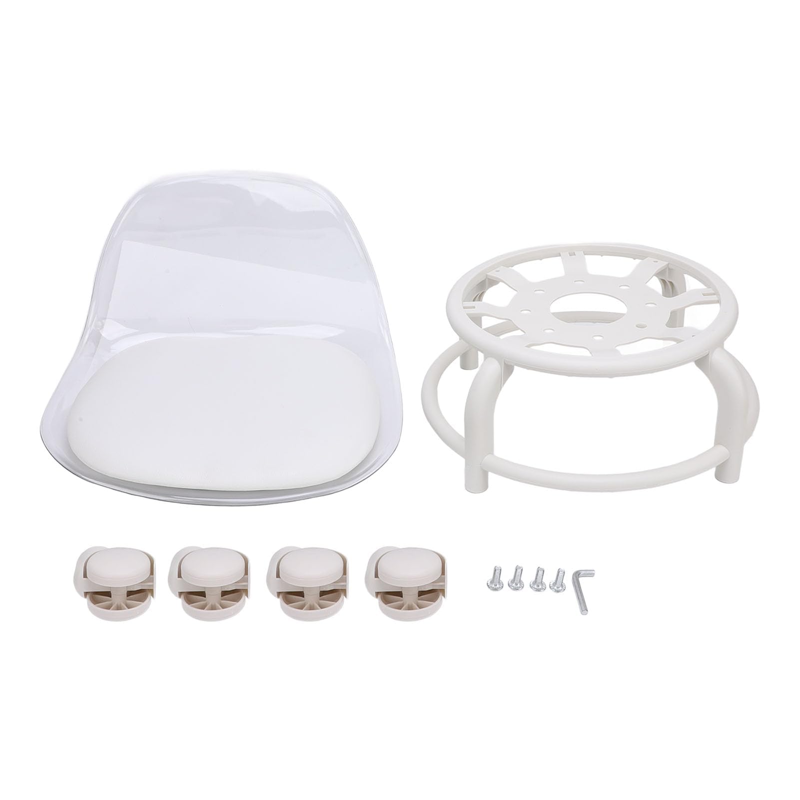 Alomejor Taburete bajo con Ruedas,Asiento cómodo y Movimiento Suave,reposapiés ergonómico,for Personas Mayores estética hogar y pedicura Profesional