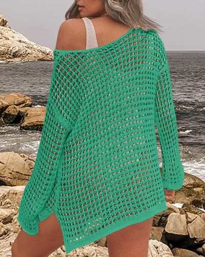 Image of CoCozy Crochet Cover Up for Women Mesh Hollow Out Bikini Cover Ups for Swimwear Summer Swimsuit 2026