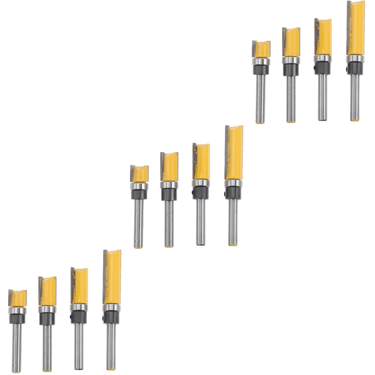 POPETPOP 3sets Punte Per Fresatrice Per Cuscinetto Per Finitura e Taglio Di Dettagli Su Compatto e Resistente Per Falegnameria e Lavori Fai Te