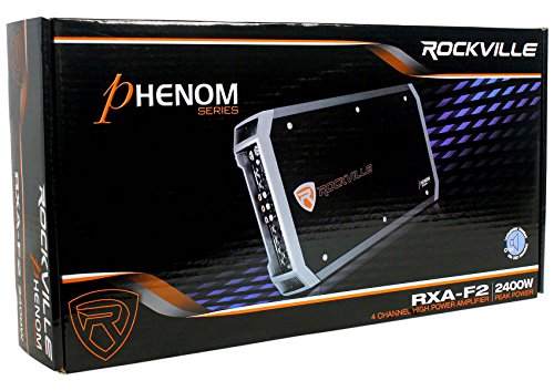 Rockville Rxa-F2 2400 Watt Peak / 1200W Rms 4 Channel Amplifier Car Stereo Amp #TOP4