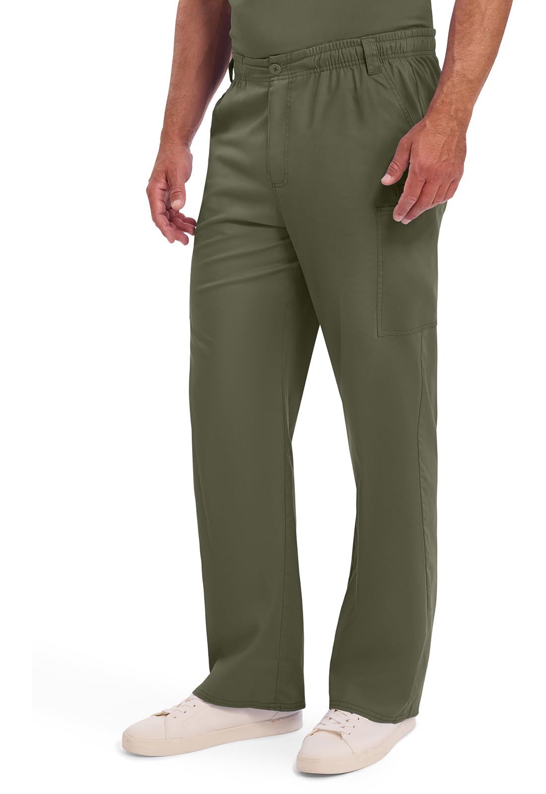 Dickies EDS Signature Cargo Pants for Men, Zip Fly Front Scrub Pant in Soft Brushed Poplin Plus Size - 81006, 5XL, Olive