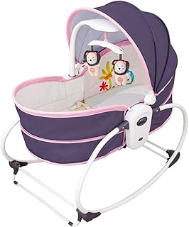 GOUO@ Baby Bouncers Eléctricos Balance Shaker Vibration Mecedora Smart Bed Lounge Chair Silla De Confort Automática Canasta De Música Cuna Durante 0-36 Meses