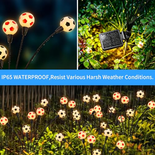 Image of ASMAD Solar Lights Outdoor Waterproof 8 Pack, FIFA World Cup 2026 Outdoor Lights, Soccer Ball Light, World Cup Decorations for Patio Garden Outdoor Decor, Gifts for Women, Gifts for Men