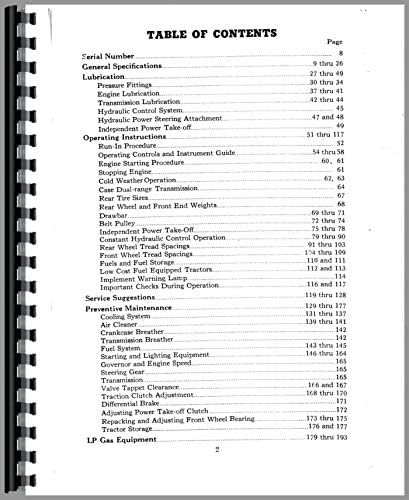 Case 700 Tractor Operators Manual