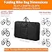 Bike Travel Bag,Upgraded 900D Mountain Bike Travel Bag with 3 Fixed Buckles,Strong Webbing and Seperate Compartments Inside,Large MTB Case for 26-29 inch Mountain Bicycle,55.11×10.82×31.29 inch