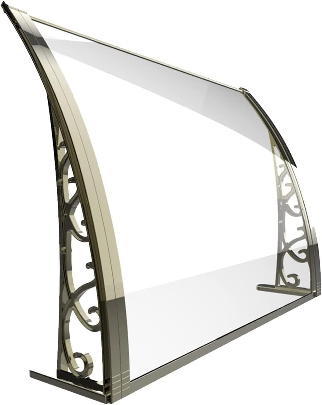 Garden Shelter Porch Awning Patio， Outdoor Awning Rain Cover, Aluminum Alloy Bracket(60x60cm)