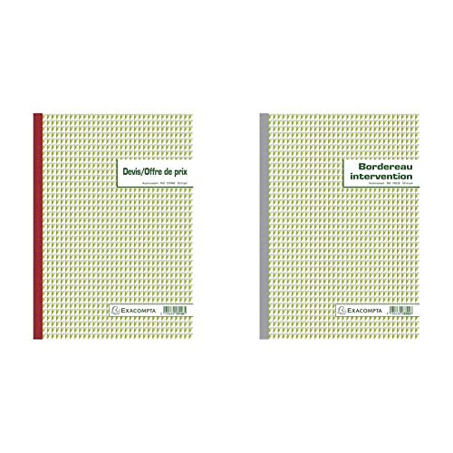 Devis autocopiant triplicata 13146E et bordereau intervention A4 Exacompta