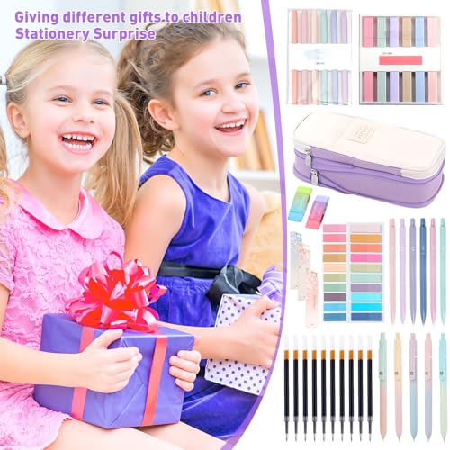 Ensemble de papeterie esthétique violette premium pour écriture soignée - 4