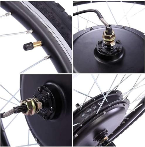 Kit de conversão de bicicleta elétrica 48V, kit de conversão de motor de bicicleta elétrica de roda