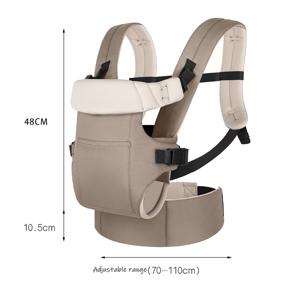 Marsupio Neonato,Marsupio Neonato 0-24 Mesi,Fascia Porta Bebe,Molteplici posizioni di presa, con protezione del collo ripiegabile e design di decompressione lombare e addominale per Neonati