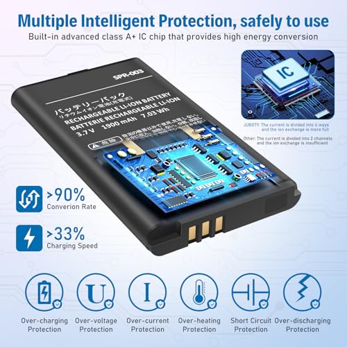 Image of 3DS XL Battery, 1900mAh Ultra High Capacity SPR-003 Li-ion Battery Replacement for Nintendo New 3DS XL / 3DS LL /New 3DS LL Game Console- 2026 Upgraded, Powerful, Long-Lasting