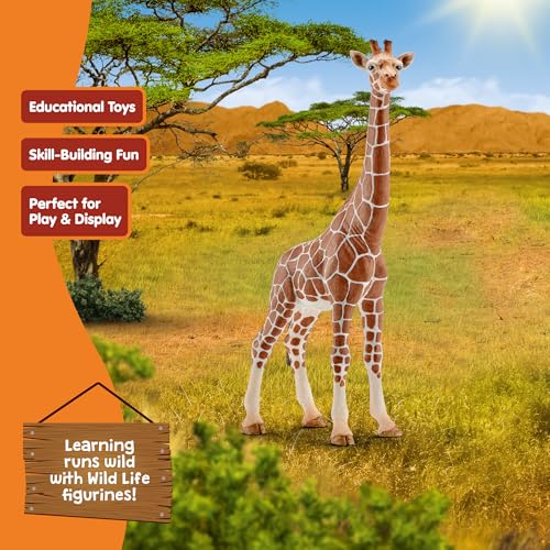 Schleich Wild Life - Realistic 7" Giraffe Animal Toy - Durable Giraffe Figurine for Educational Screen-Free Play - African Safari Wildlife Rescue Animal Figure - Boys and Girls 3+ | 14750