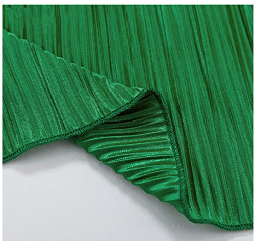 Rmasyea Womens 2 Pieces Casual Pleated Outfits Set Loungewear Y2K Long Sleeves Wide Leg Pants Pajamas Streetwear (Green, Xl) #TOP5