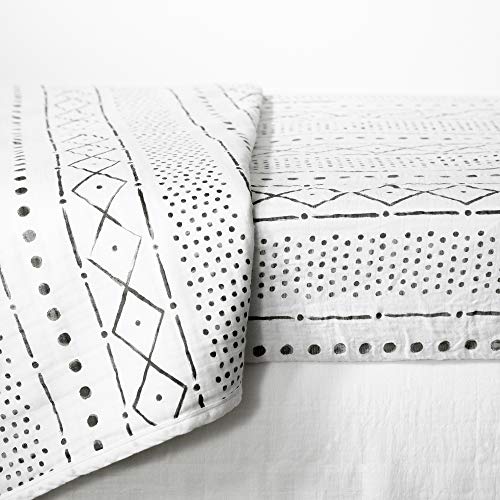 DreamIt 3-Piece Muslin Baby Bedding Set-Crib-White and Gray-South Shore