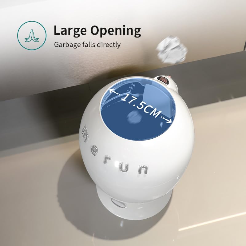 Smart Induction Garbage Can Creative Dinosaur Egg Shape 10L White Simple Cute Living Room Bedroom Kids Room