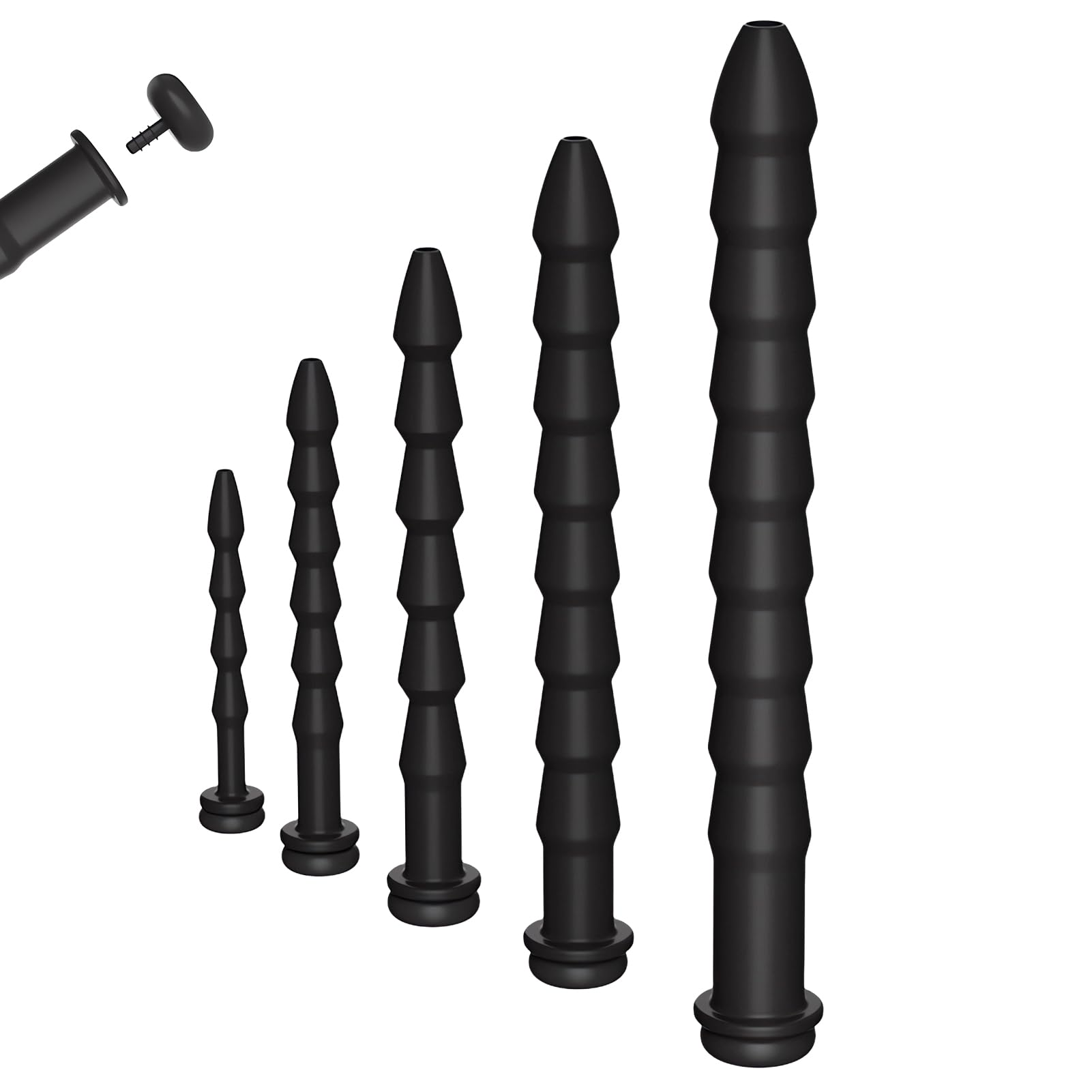 Sex Factory Hollow Penis Plug Silicone Urethral Dilators Men Urethra Sound Urethral Play Prostate Massage 5 PCS Sex
