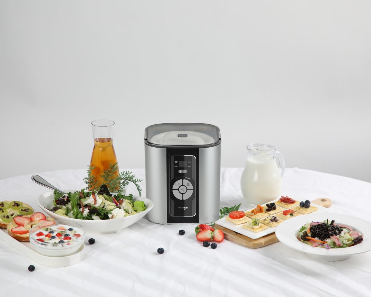 Kuvings – Yaourtière fromagère 2L – Livre de recettes offert - Gris silver