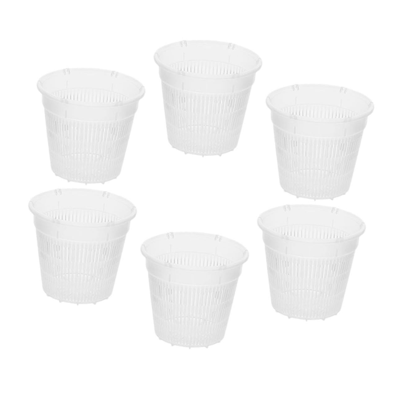 ROMISBABA 6Pcs Plastic Orchid Nursery Pots with Drainage Lightweight and Washable Planting Planters for Succulent Propagation Plants