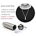 Titanium Mini Pill Fob, Bullet Design Waterproof Keychain Pill Holder, Charm Pendant Pill Reminder, Ultra-Lightweight 0.28oz, Inner Depth - 0.65”