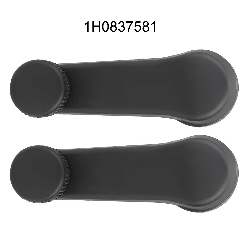 Manivelle de Lève-vitre de Voiture, 2pcs Lève-vitre de Voiture Poignée de Remplacement en Plastique, Adapté pour Fenêtre de Porte de Camion, Référence 1H0837581 Compatible avec MK3 MK4