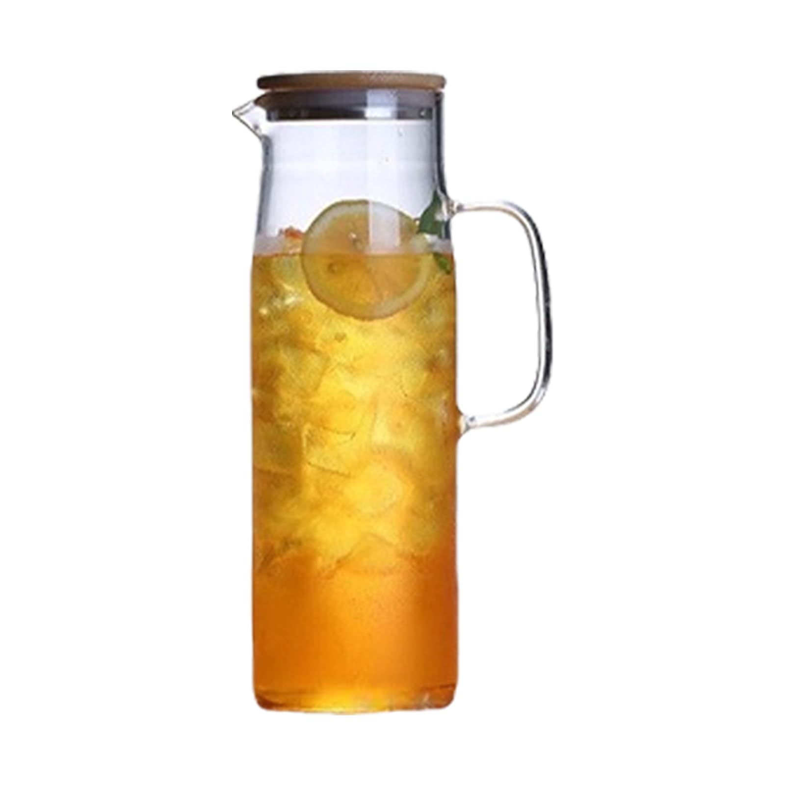 Borosilicate Glass Pitcher Modern Design Glass Carafe With Lid For Hot Or Cold Drink Suitable For Home And Office