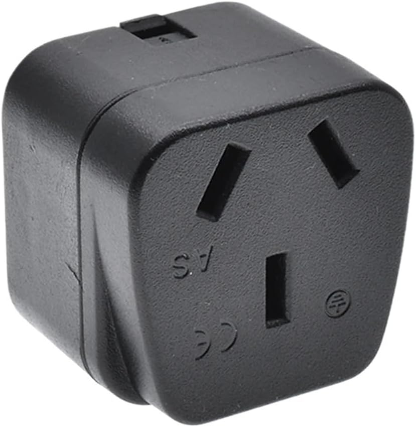 Power adapter, grounded plug - E/F type outlet(WK-9 black)