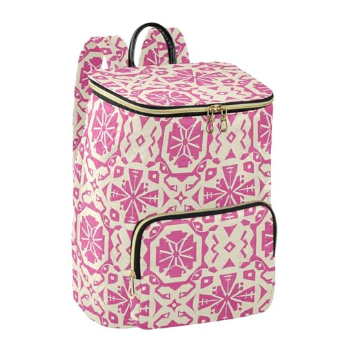 KLL Pink Bohemian abstract Backpacks for Women Fashion Lightweight Shopping Travel Daypack for Gym Shopping Travel2