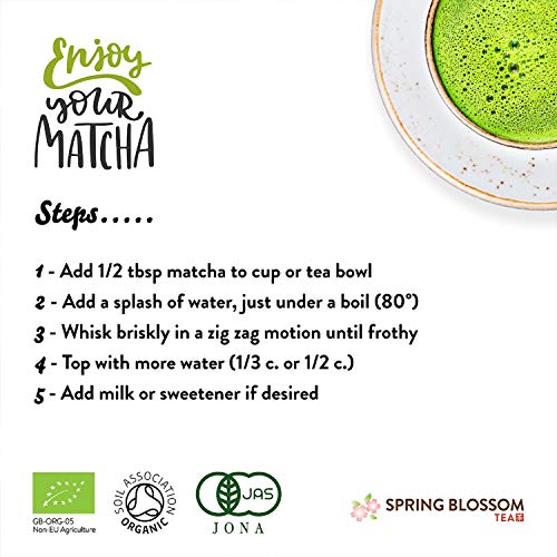 40g (Refill) Organic Matcha Green Tea Powder Japanese Ceremonial Grade from Uji Kyoto, First Harvest Stone-Ground, Soil Association Certified, Energy & Focus Booster, Vegan Detox Superdrink - Image 7