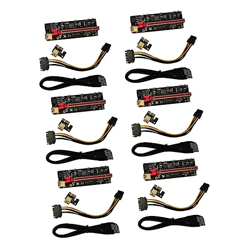 DOITOOL Gpu Riser Cable Pci-e 1x to 16x Extender Pcie Riser High-Speed Computer Accessories Red Bracket Design